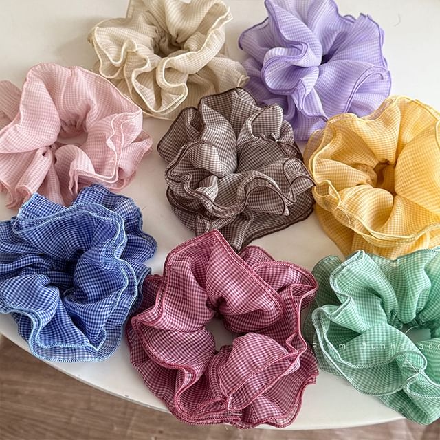 Mentosi-Plaid Scrunchie