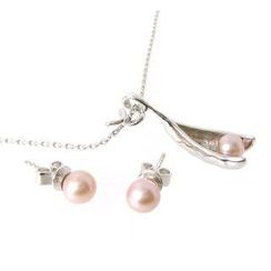 Bellini - Pea in the Pod Earrings and Necklace Set (Plum Pearl)