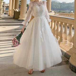 Wospe - Lace Wedding Ball Gown | YesStyle