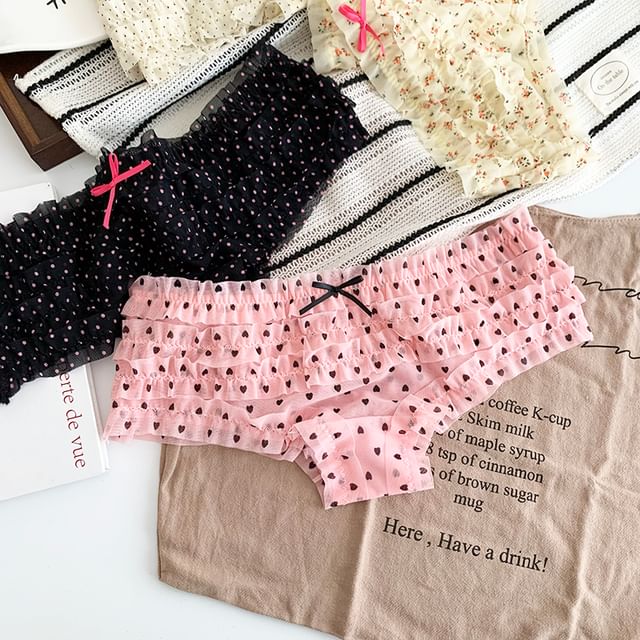 Gecko-Dotted Ruffled Panty