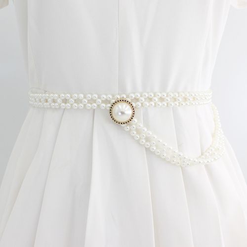 Faux Pearl Belt