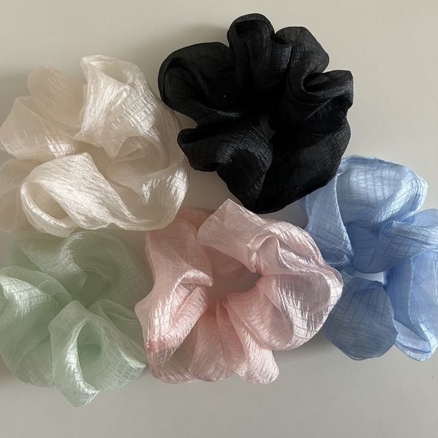 enthice-Plain Shirred Scrunchie