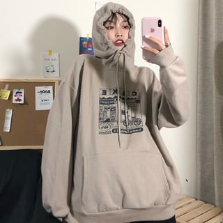Women Girl New Korean Fashion Cartoon Printed Hooded Pullover Hoodies Sweats Top 