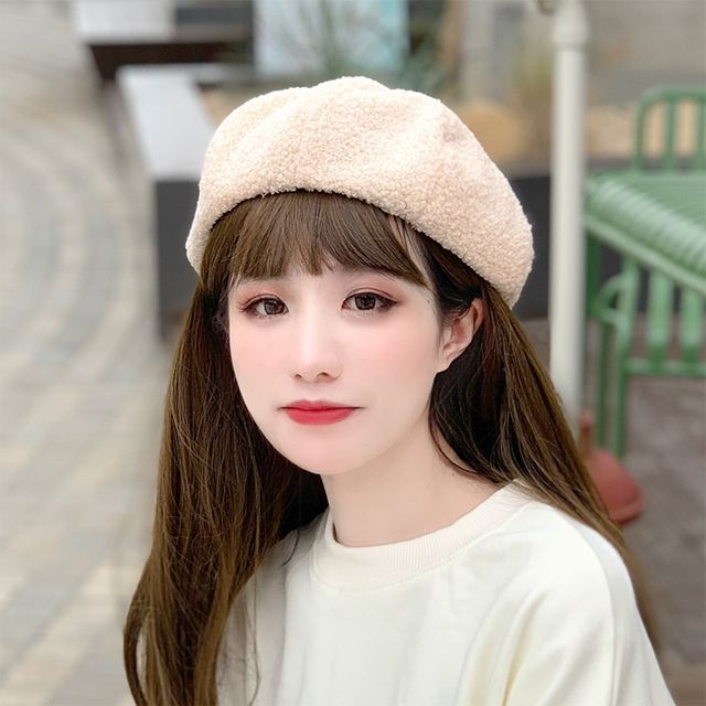 fleece beret hat