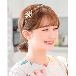 Miss21 Korea - Rhinestone Rose Hair Band Miss21 Korea - Rhinestone Rose Hair Band