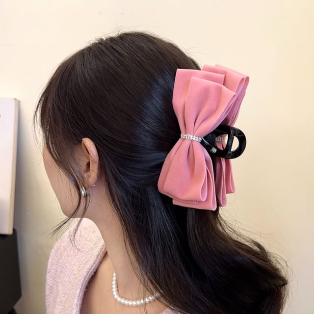 Kayochs-Rhinestone Bowknot Hair Claw