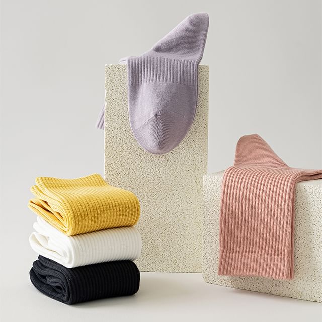 Gentiana-Plain Crew Socks