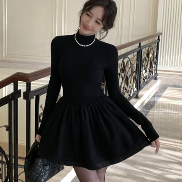 High Neck Tall Black Skater Dress Black High Neck Long Sleeve Ruched Bodycon Mesh Midi Dress High Neck Tall Black Skater Dress Black High Neck Long Sleeve Ruched Bodycon Mesh Midi Dress