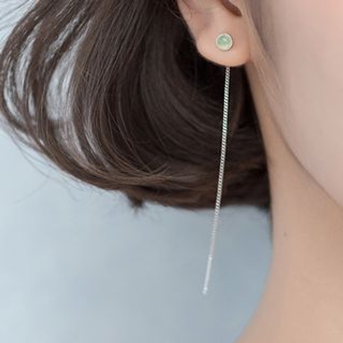 Boucles D'oreilles Threader Dogeared Argentées Sans Pierre - Type Hoop - Neuf Sans Emballage