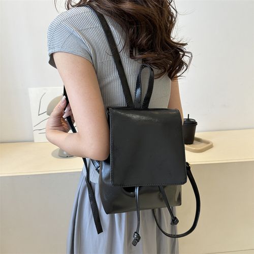 Drawstring cheap leather backpack