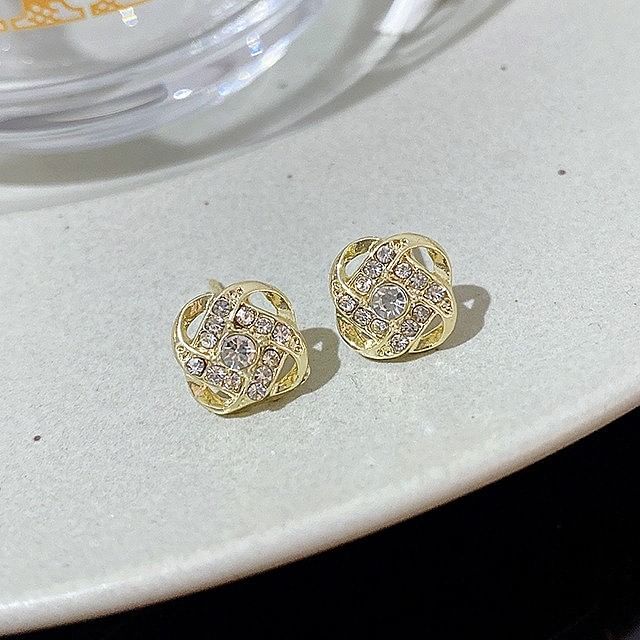 True Glam-Rhinestone Stud Earring