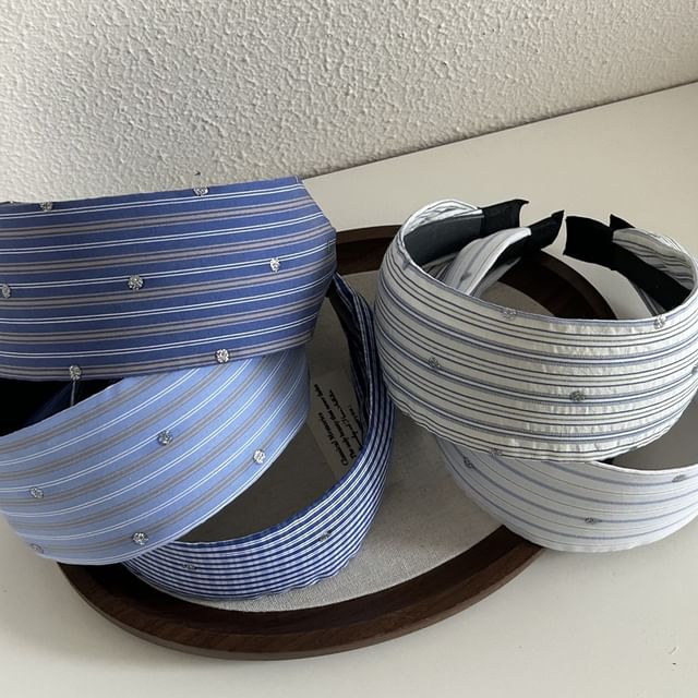 enthice-Striped Fabric Headband Various Designs