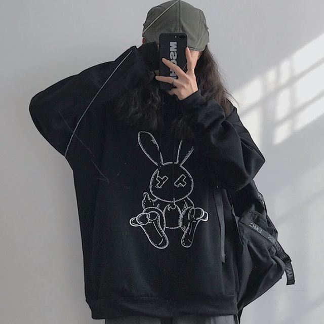 Bunny discount print hoodie