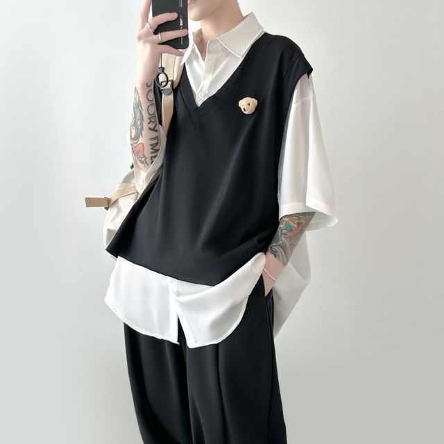 Citigleam Cut-Out Vest Black M