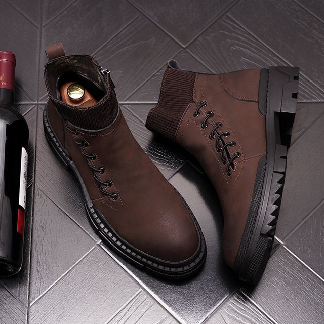 Mr Ozera-Asymmetrical Lace Up Short Boots