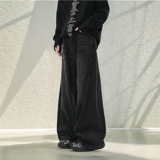 2DAWGS-Mid Rise Washed Wide Leg Jeans