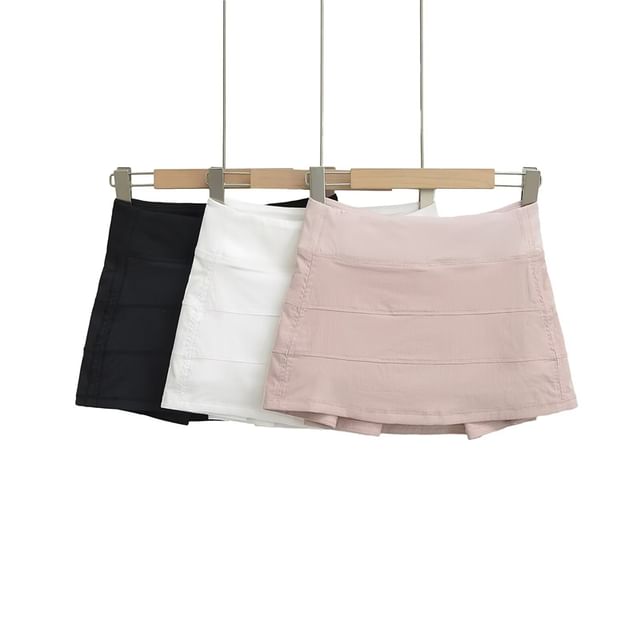 Ulark-Low Rise Plain Mini Skort