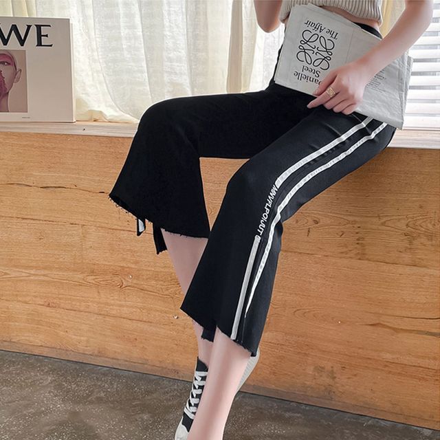 Everose-High Waist Capri Bootcut Pants