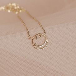 Penguin Lab - 925 Sterling Silver Smiley Pendant Necklace