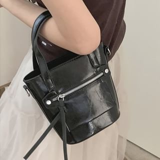 Fran San-Faux Leather Bucket Bag