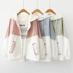 Angel Love - Two-Tone Hooded Windbreaker Angel Love - Two-Tone Hooded Windbreaker