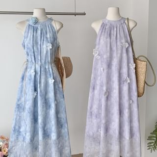 Dute Sleeveless Tie Dye Maxi A-Line Dress Sale