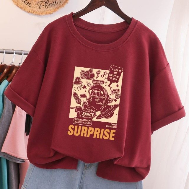 Lelache - Short-Sleeve Pattern Print T-Shirt | YesStyle