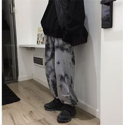 LINSI - Lettering Tie Dye Sweatpants LINSI - Lettering Tie Dye Sweatpants