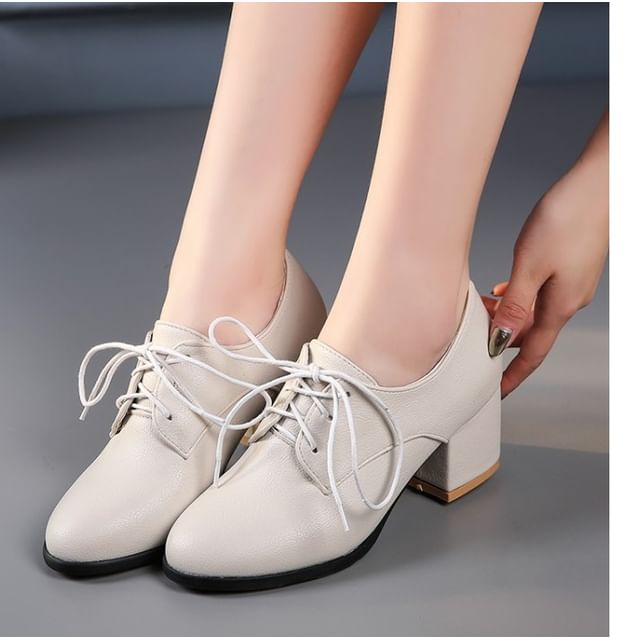Cinnabelle-Block Heel Oxford Pumps