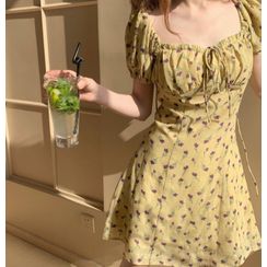 KiTi - 短袖碎花印花连衣裙 KiTi - 短袖碎花印花连衣裙