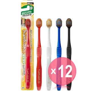 EBISU - Premium Care Toothbrush 6 Row Compact Soft No.51 (x12) (Bulk Box)
