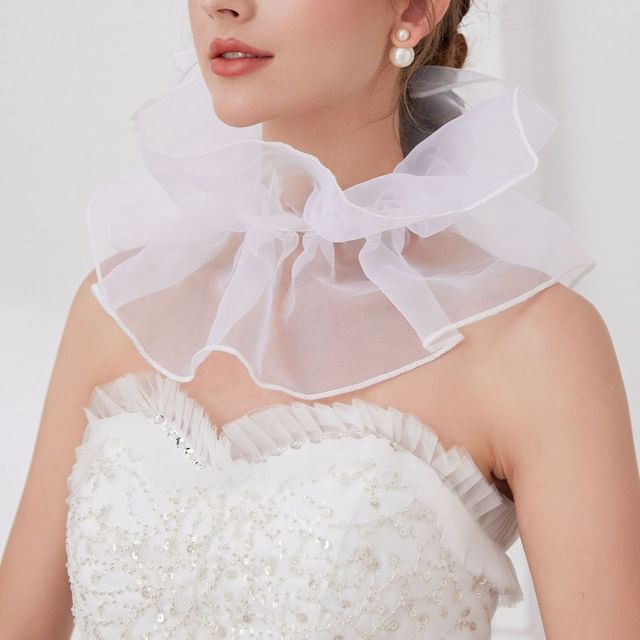MIOW-Plain Ruffle Decorative Collar