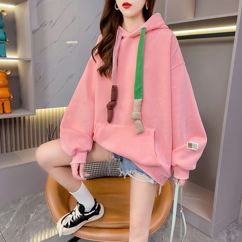 Color block drawstring discount hoodie