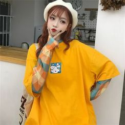 Mushini - 假两件长袖印花T裇 Mushini - 假两件长袖印花T裇