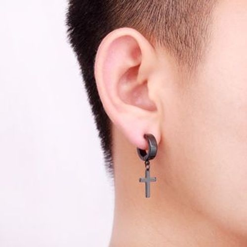 Prushia Cross Huggie Earring/Clip-On Earring Multicolor One Size