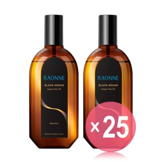 RAONNE - Black Argan Vegan Hair Oil Jumbo Duo Set (x25) (Bulk Box)