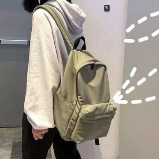 Musa Fiber Backpack MUSA - Plain Nylon Backpack | YesStyle