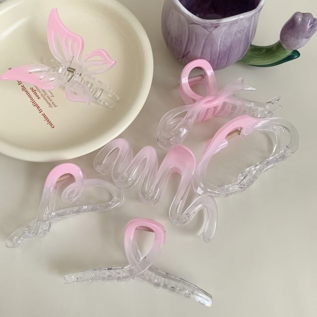 Mentosi-Gradient Plastic Hair Claw Clips Various Designs