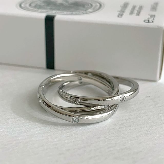 SeoulMall-Layered Cubic Zirconia Ring