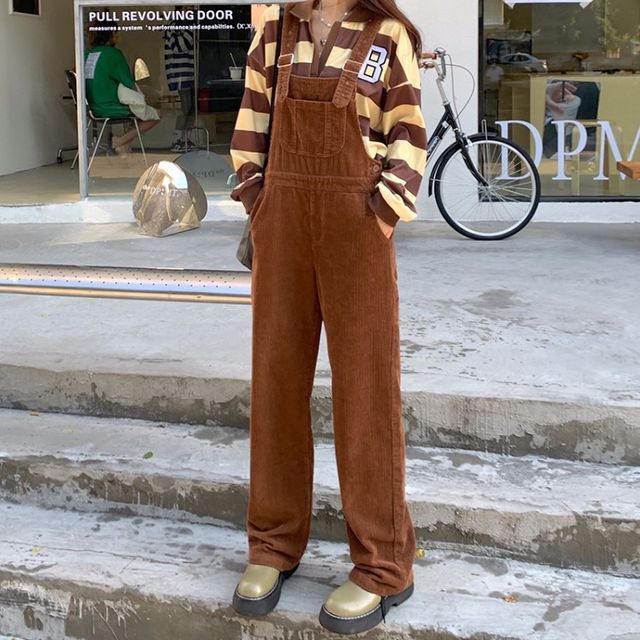 Corduroy jumper pants fashion