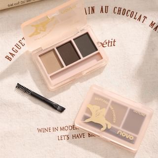 NOVO - 3 Colours Fine 3D Eyebrow Powder Palette