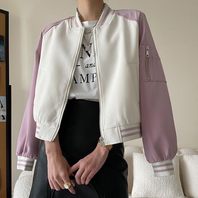Keiko Girl-Raglan Zip Baseball Jacket