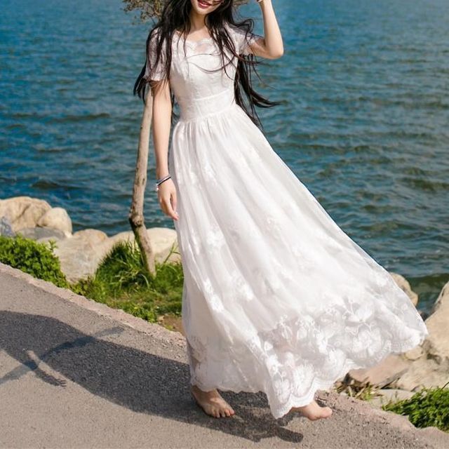 navy blue dress for baby girl You Can Maxi Dress | White | Womens