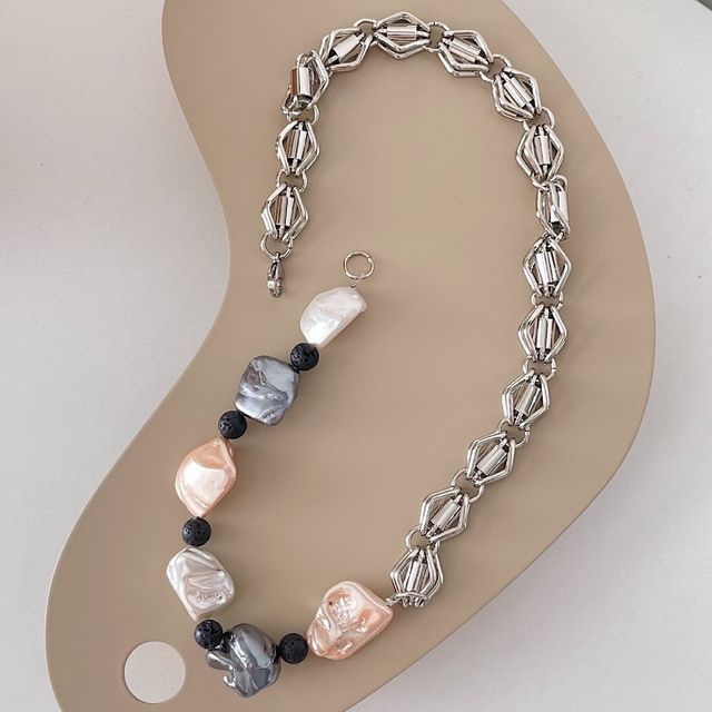 BABLIBU-Beaded Chain Necklace