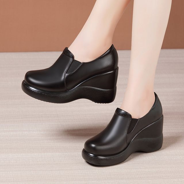 black wedge heel dress shoes Hayes Black Shoe main image 0