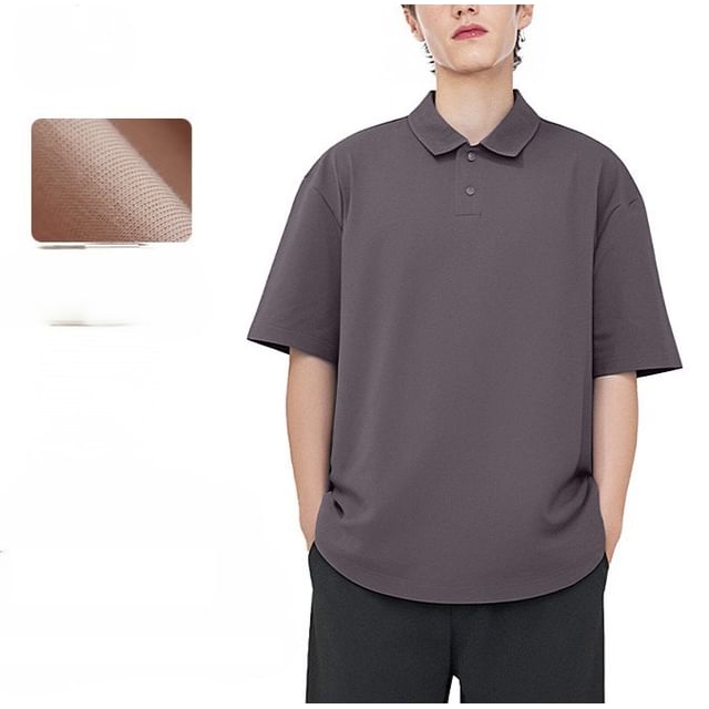 Newin-Short Sleeve Plain Polo Shirt