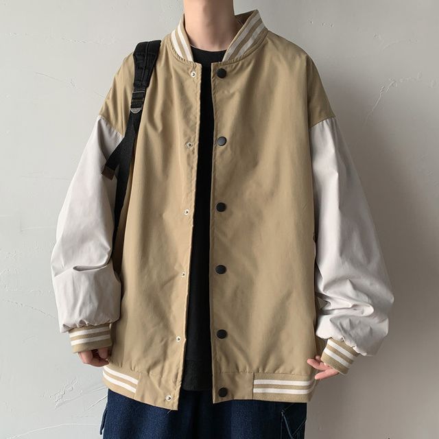 GRAYCIOUS - Two-Tone Baseball Jacket 
