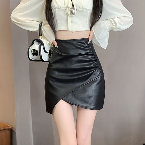 Leather skirt yesstyle best sale