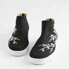 Sparrow Farm - Retro Floral Embroidered Canvas High-Top Slip-ons