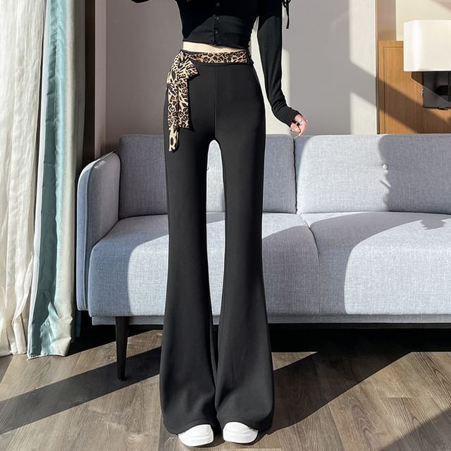 Magimomo-High Rise Plain Bootcut Suit Pants Various Designs